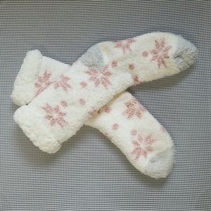 Warm, fuzzy sock slippers